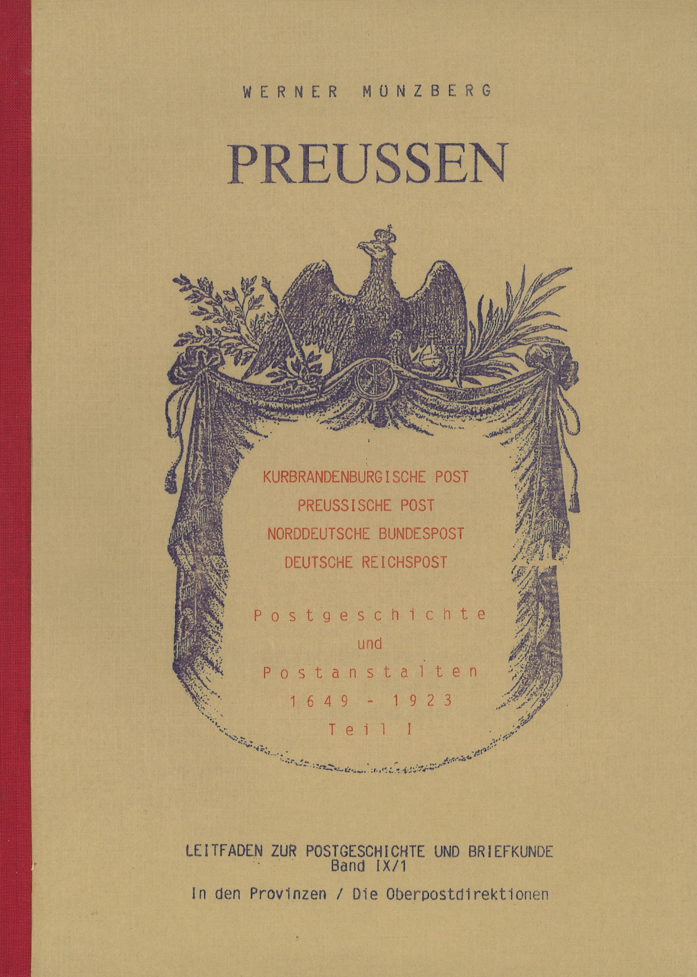 Preußen - Leitfaden zur Postgeschichte und Briefkunde