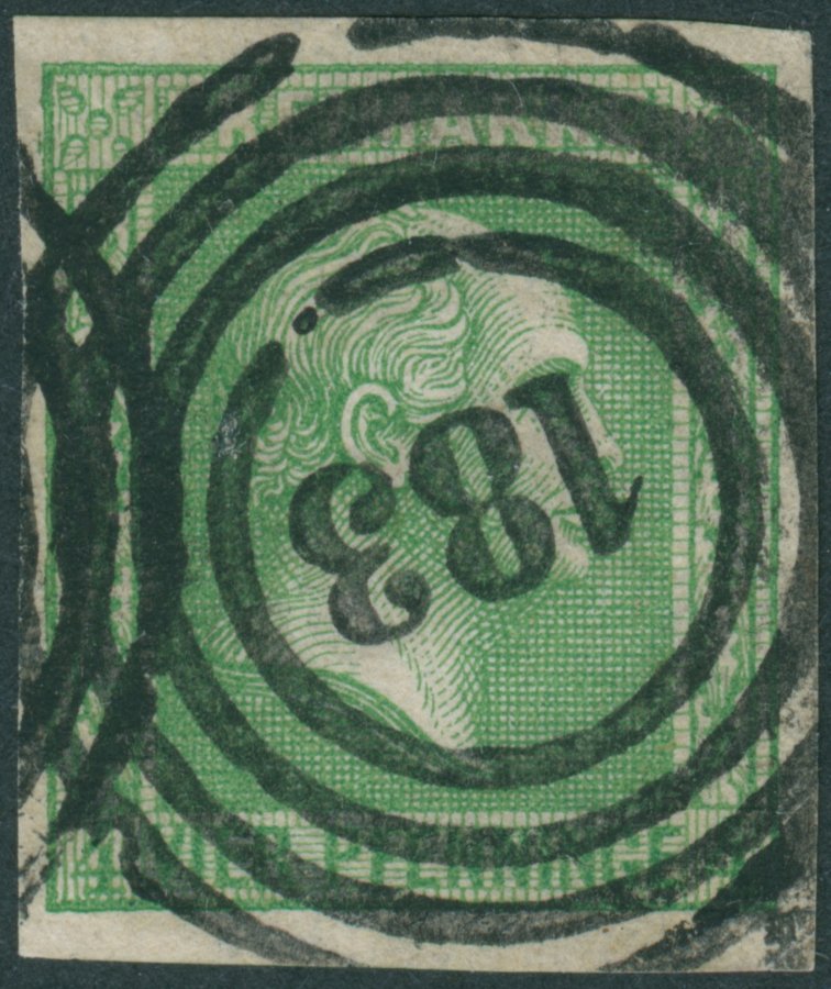 Michel-Nr. 9 mit Nummernstempel 183 von Breslau.